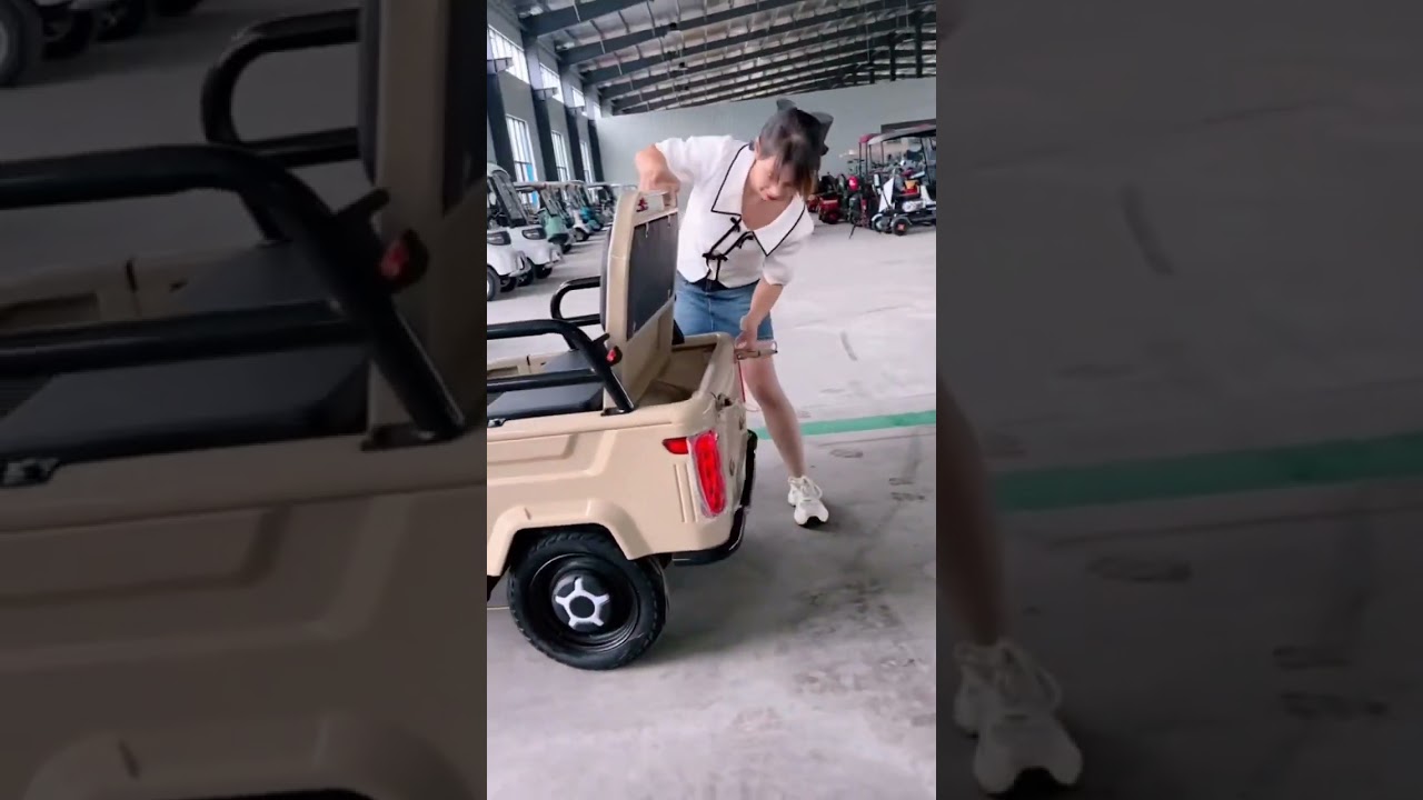 three-wheeled vehicle with convertible seat switching#glofcart #electricvehicle #threewheeler