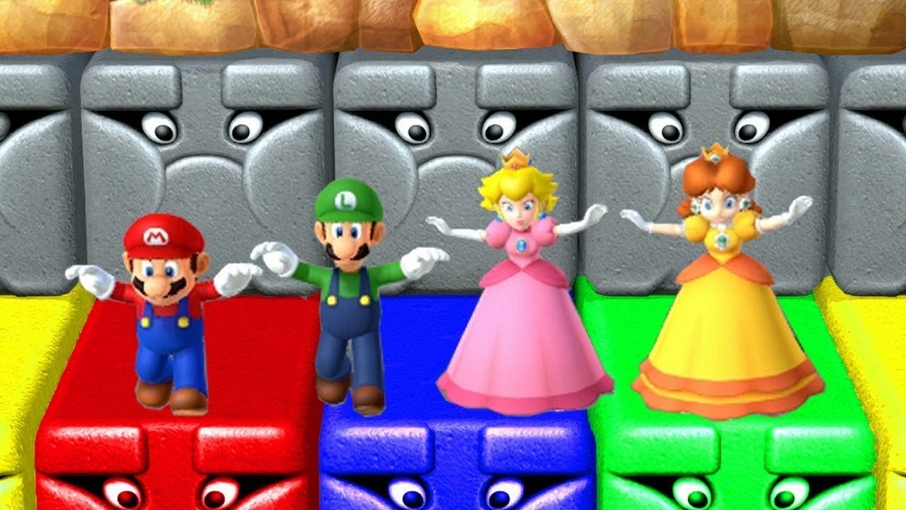 Mario Party 10 MiniGames Mario Vs Luigi Vs Daisy Vs Peach (Master Difficulty)