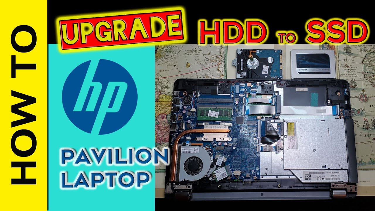 Как заменить жесткий диск на твердотельный накопитель на ноутбуке HP Pavilion и бесплатно клониро...