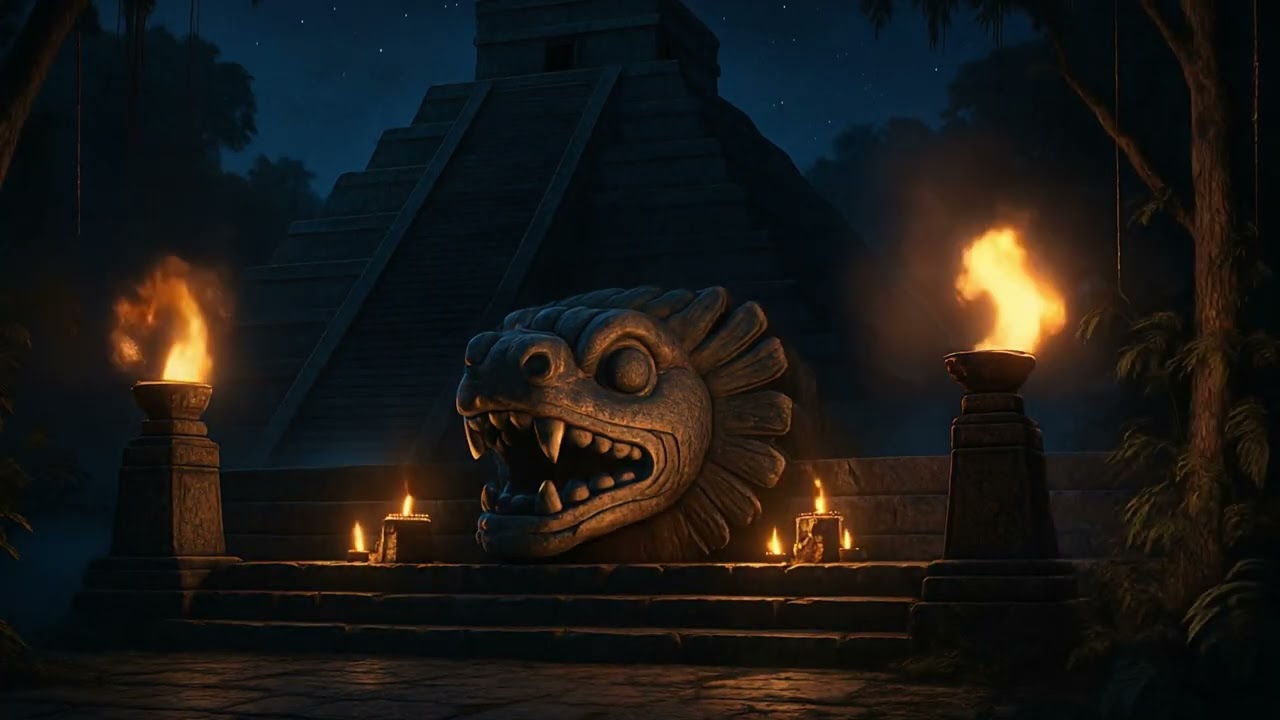 🌕🐍 Mythic Ambience Music | Temple of the Feathered Serpent 🔥🌿