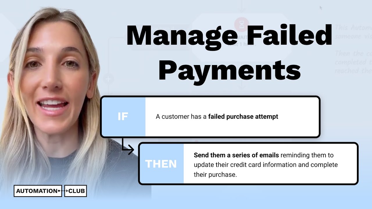 Handle failed payments automatically | Ontraport Automation Club