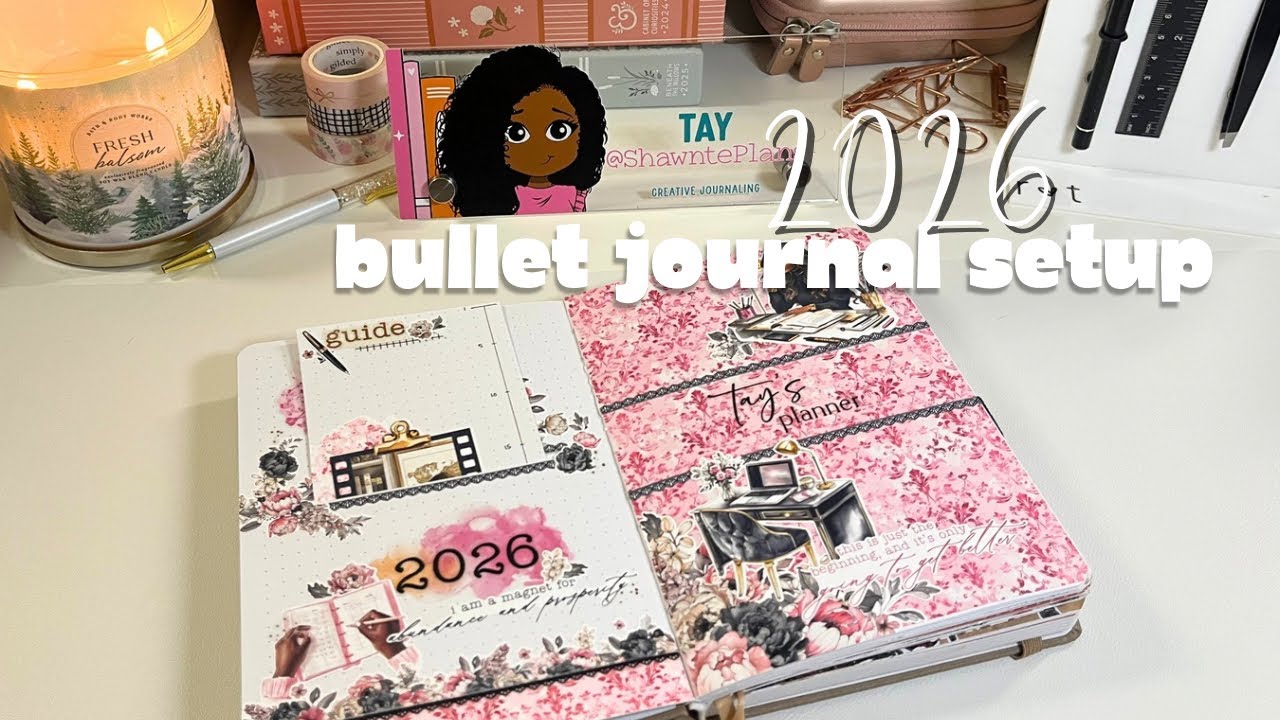 Оформление ежедневника Bullet Journal на 2026 год | Руководство по сетке и вводная страница