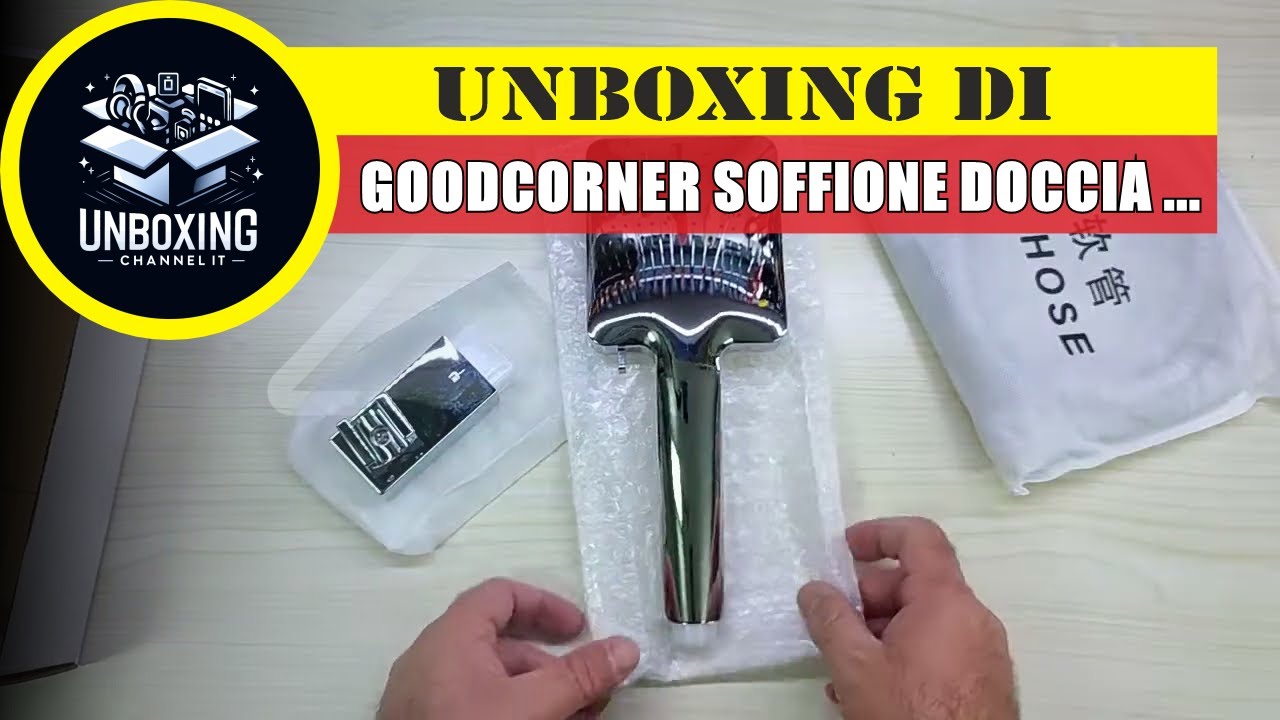 GOODCORNER Soffione doccia con tubo e supporto doccia
