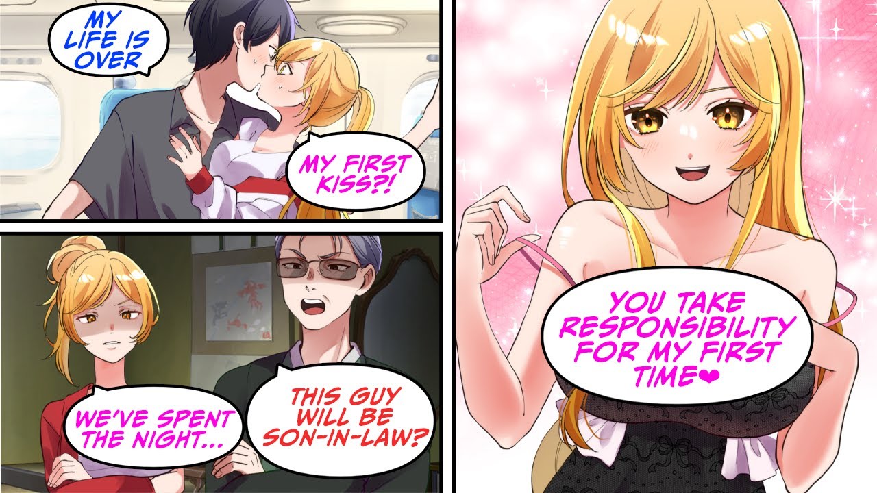 [Manga Dub] Accidental kiss with a beautiful girl on the bullet train [RomCom]