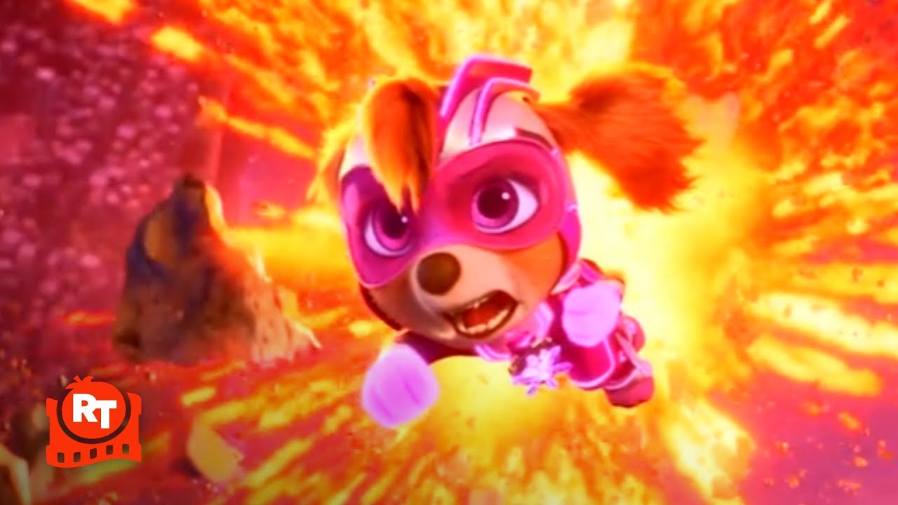 PAW Patrol: The Mighty Movie (2023) - Skye Fights the Meteors Scene | Movieclips