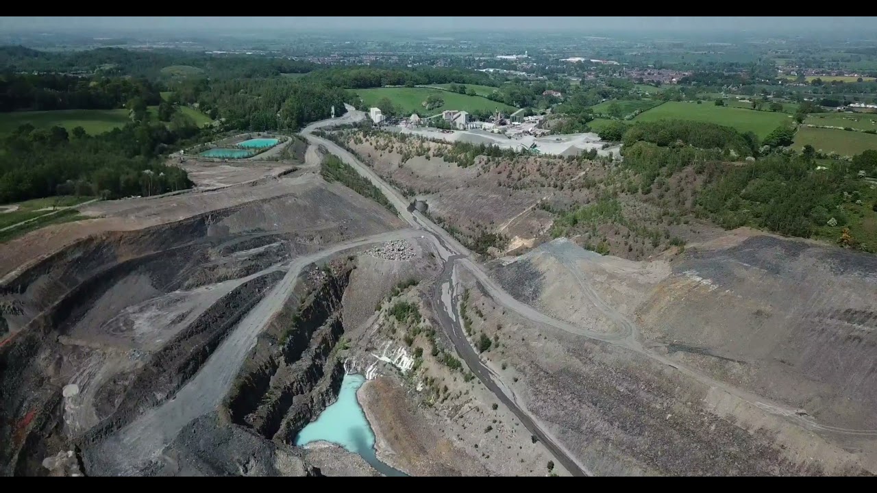 Mancetter Quarry Drone Overhead Aerial Nuneaton Warwickshire DJI Mavic Pro 4K 2021