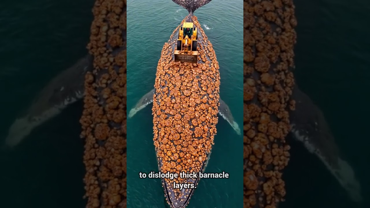 Remove Barnacles from Whales #animal  #rescue  #whale  #savethewhales