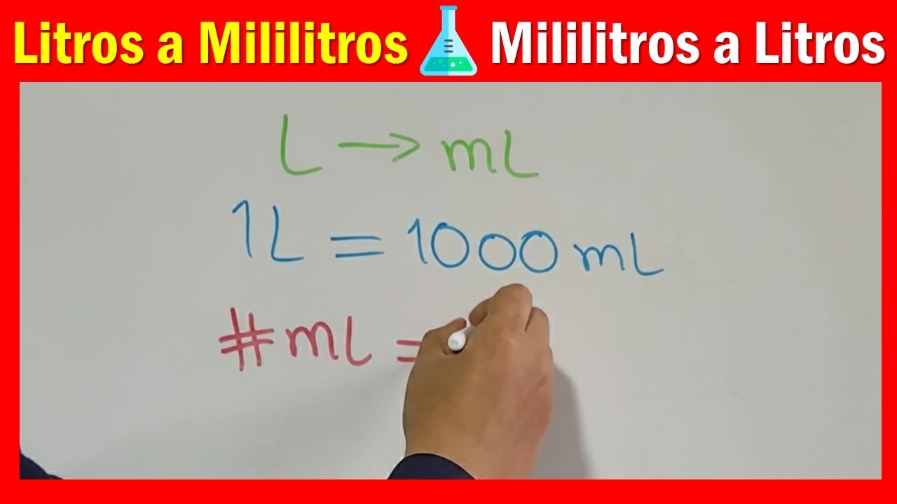 Convertir MILILITROS a LITROS ⚖ Pasar LITROS a MILILITROS (ml a l y l a ml) FORMULAS y EJEMPLOS