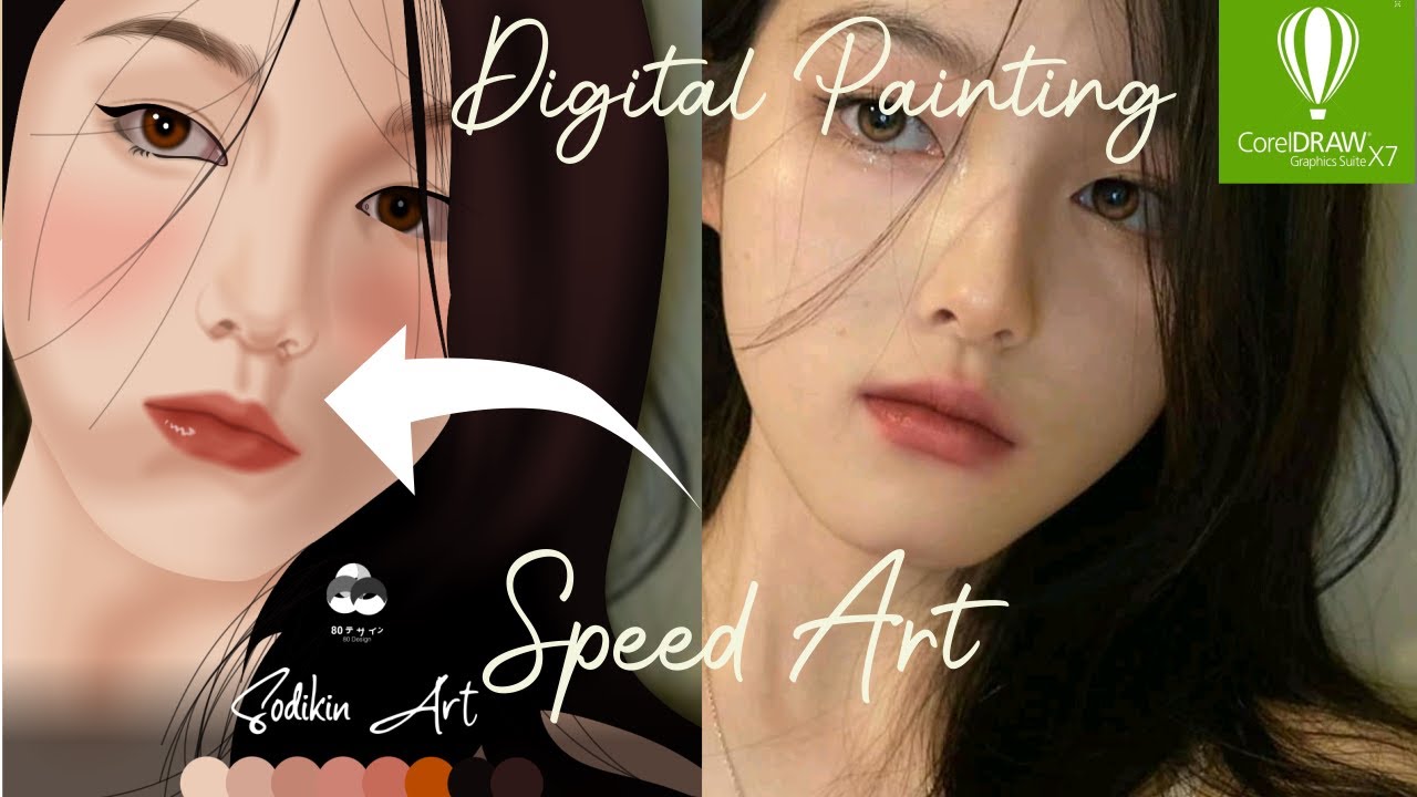 Digital Painting Corel Draw x7 Speed Art