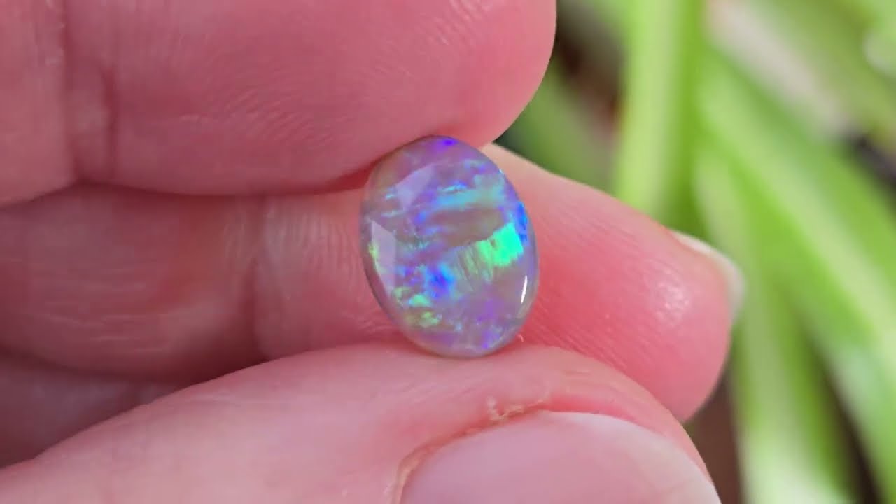 Green Black Crystal Opal, 1.53ct from Lighting Ridge, Australia