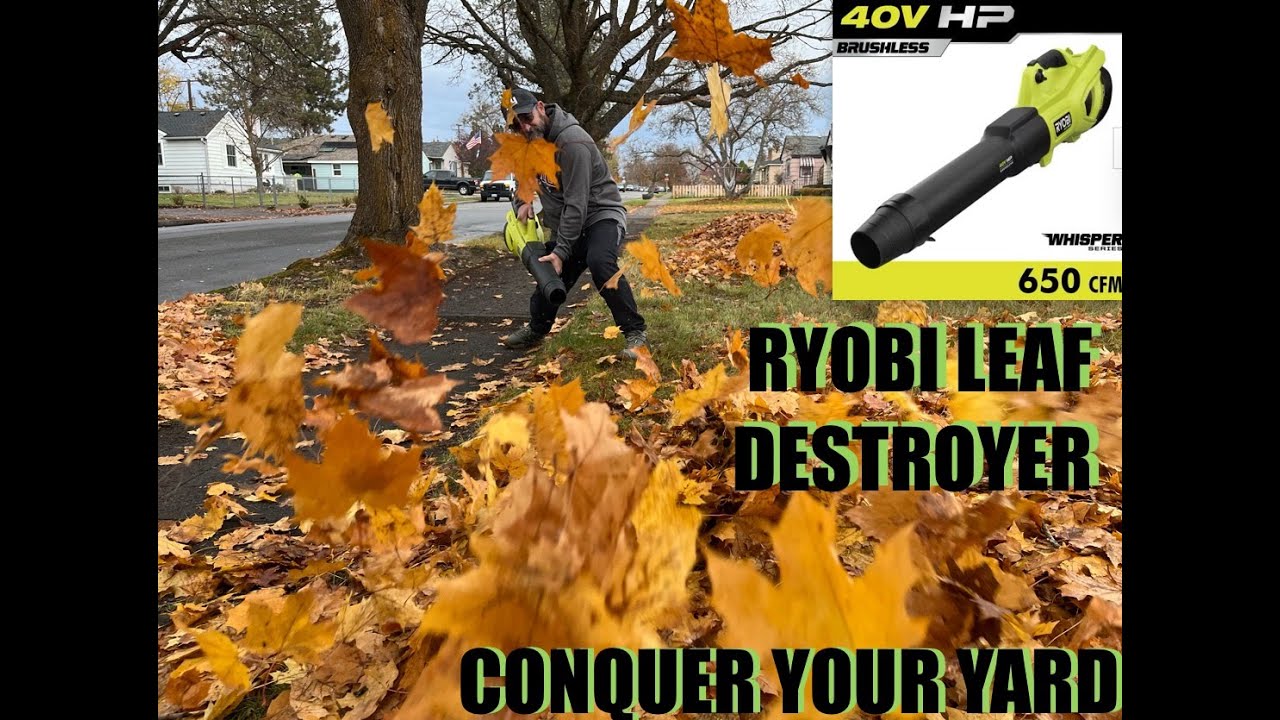 Ryobi 40V Whisper Series Leaf Blower Demo and Review / Best in-use Demo + Comparison vs 18V.
