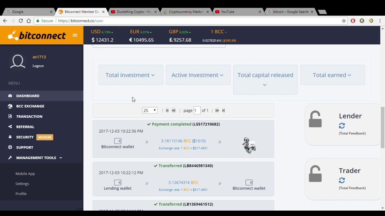 Bitconnect $4000 In The First Month, Awe$ome, Very Honest Review