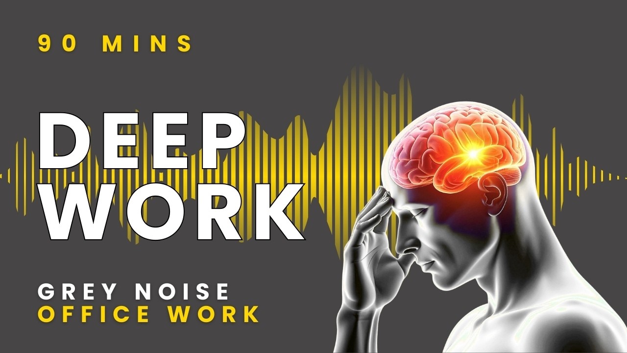Grey Noise for ADHD Deep Work | 90 Minutes (Block Conversations)