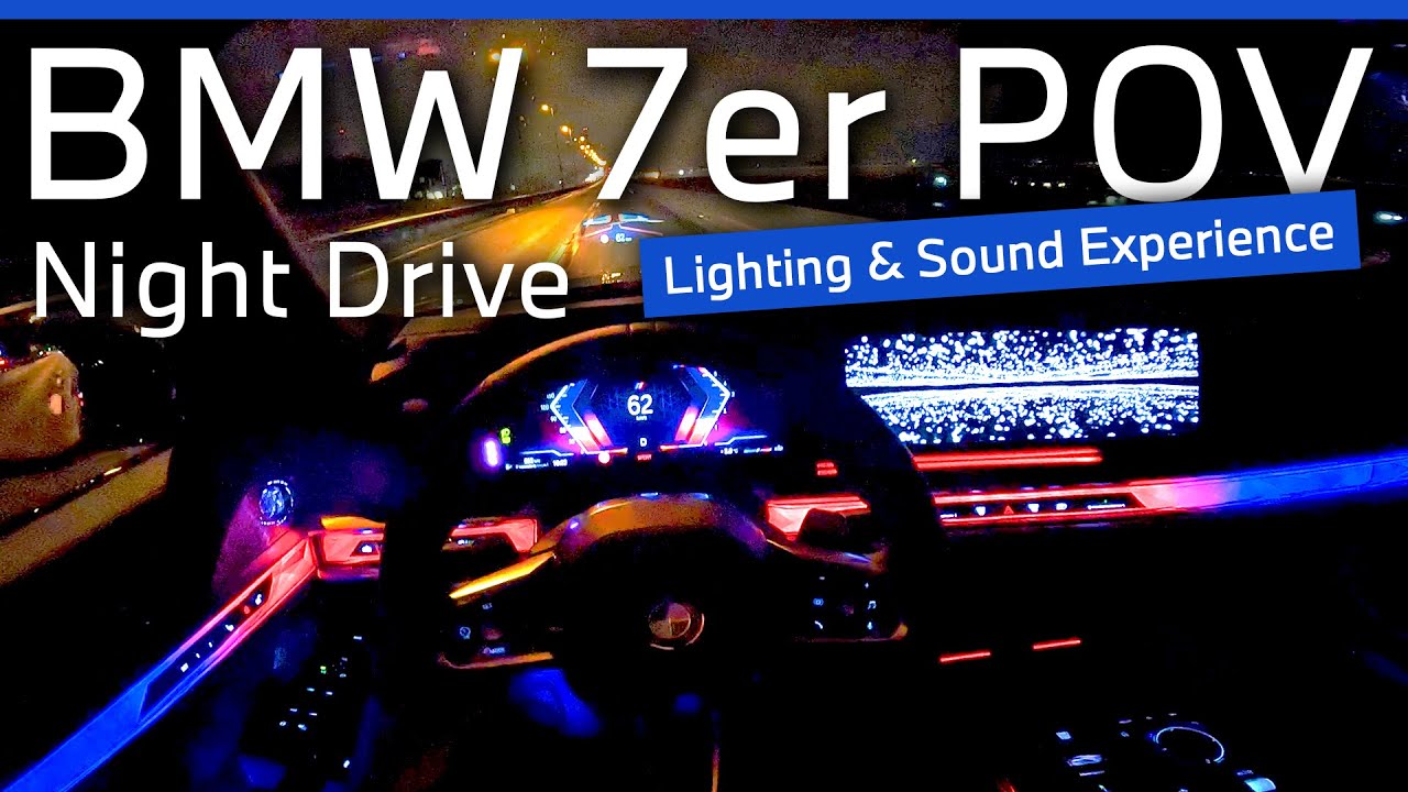 BMW 740d xDrive POV Night Drive: Ambient Light, My Modes, Bowers & Wilkins Soundsystem