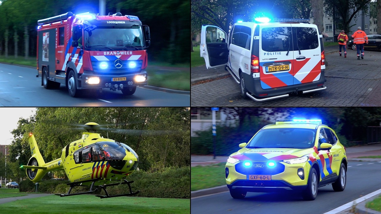 Medisch Incident in appartement Den Haag - Brandweer, Ambulance, Politie en MMT met spoed onderweg!