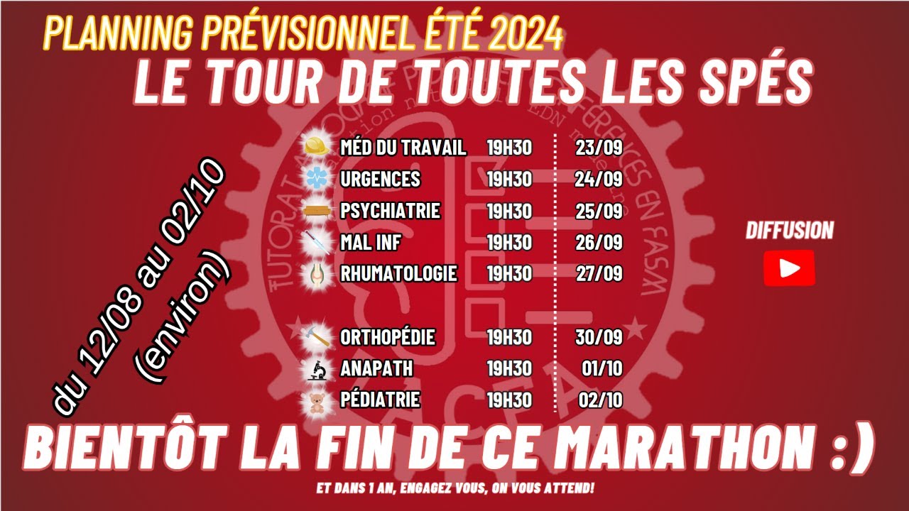 S7J5 Tour d'été : Rhumatologie