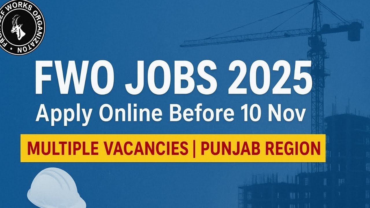 FWO Jobs 2025 | Frontier Works Organization Latest Vacancies | Apply Online till 10Nov #jobs #viral