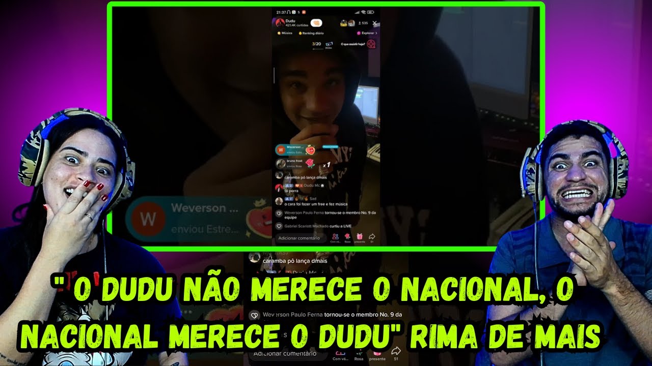 REACT DUDU MC FAZ UM SOM MELÓDICO AO VIVO!! ABSURDO🔥🔥🔥