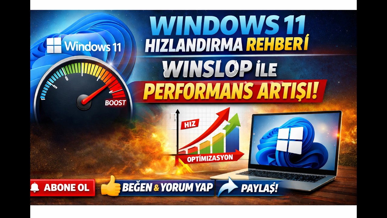 Windows 11 Hızlandırma Rehberi 🚀 Winslop ile Performans Artışı ve Detaylı Test Sonuçları