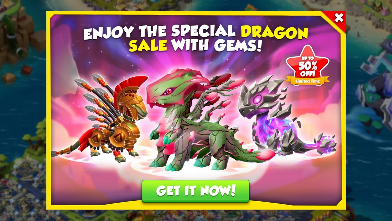 Dragon Mania Legends /ENJOY THE SPECIAL DRAGON SALE WITH GEMS/GET 50% OFF, HURRY UP!