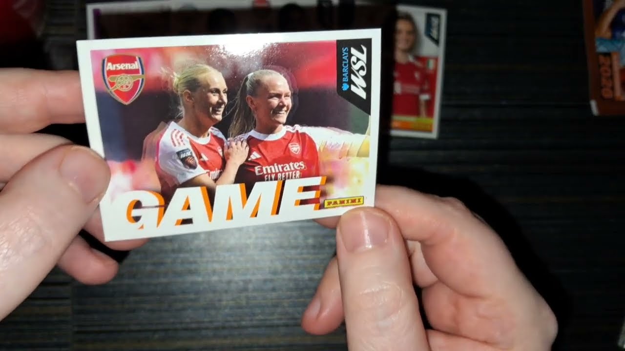 ASMR Opening A Pack of Panini WSL Stickers.  [ASMR Football]