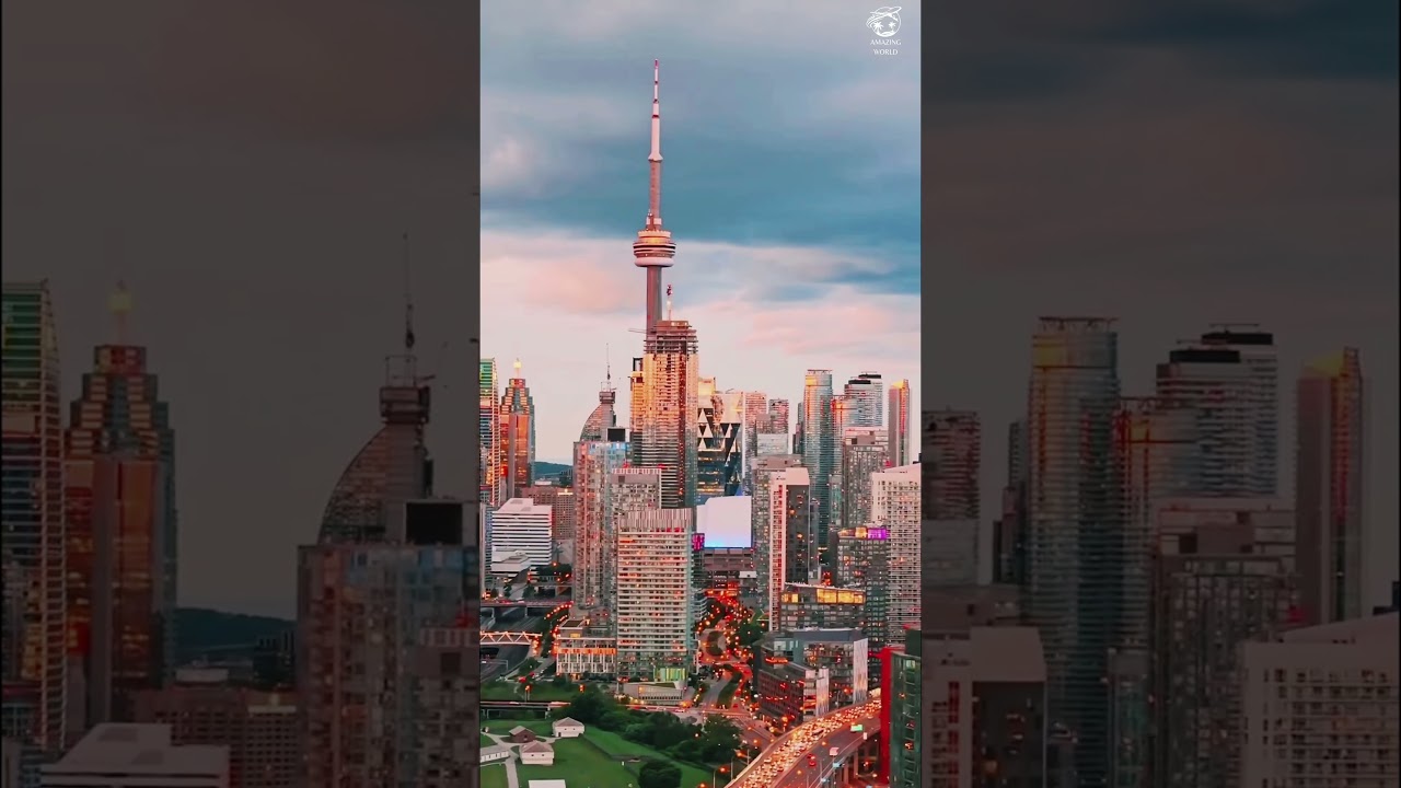 Toronto Skyline 2025 | Stunning Drone View #shorts #toronto