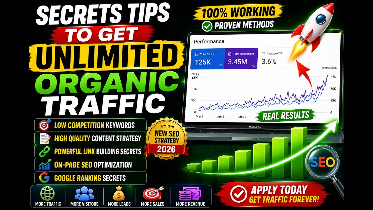 Secrets Tips to get Unlimited Organic Traffic
