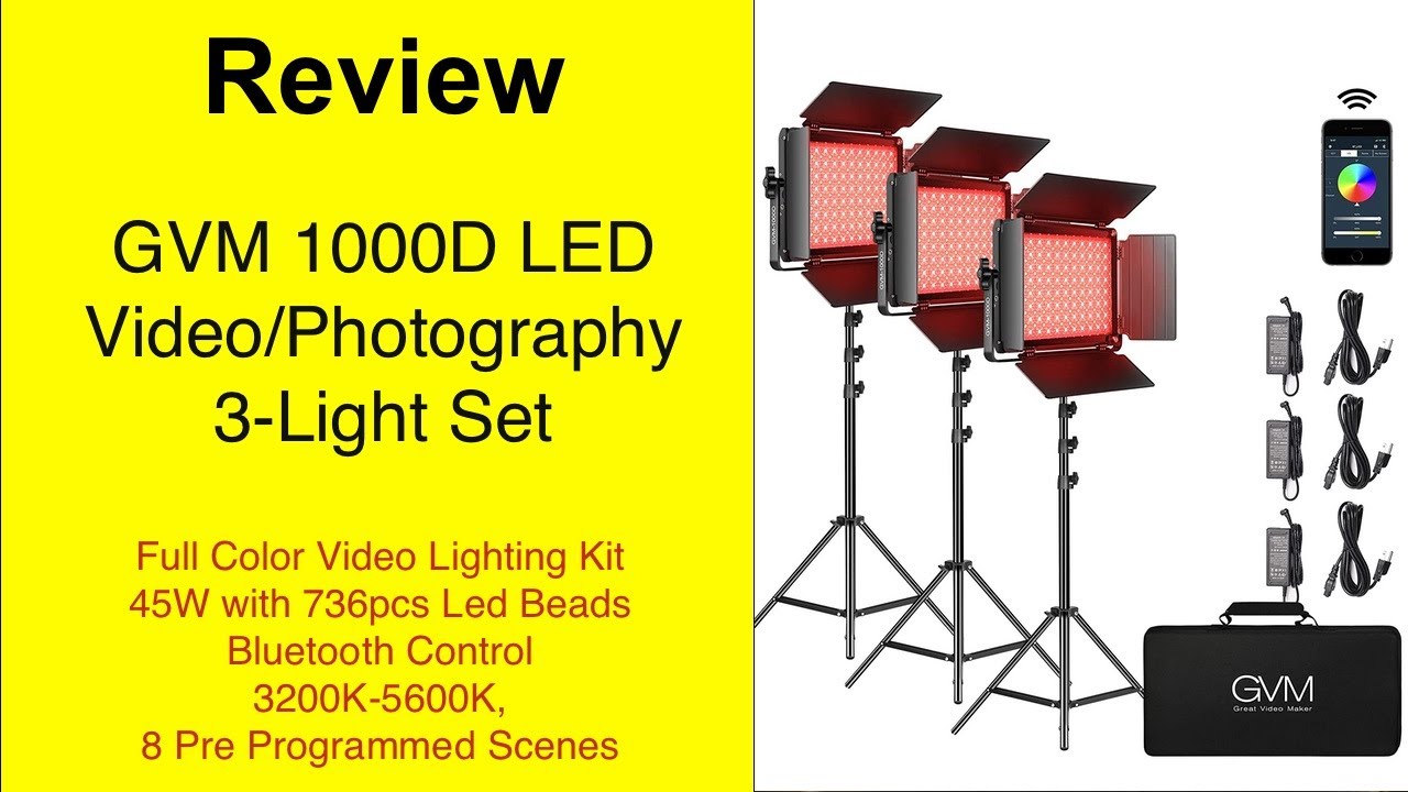 Review GVM 1000D LED light set for videography/photography
