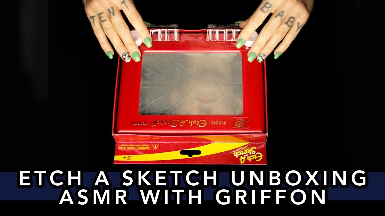 Etch A Sketch Unboxing ASMR with Griffon [Tapping] [Whispers] [Sand] [Sketching]
