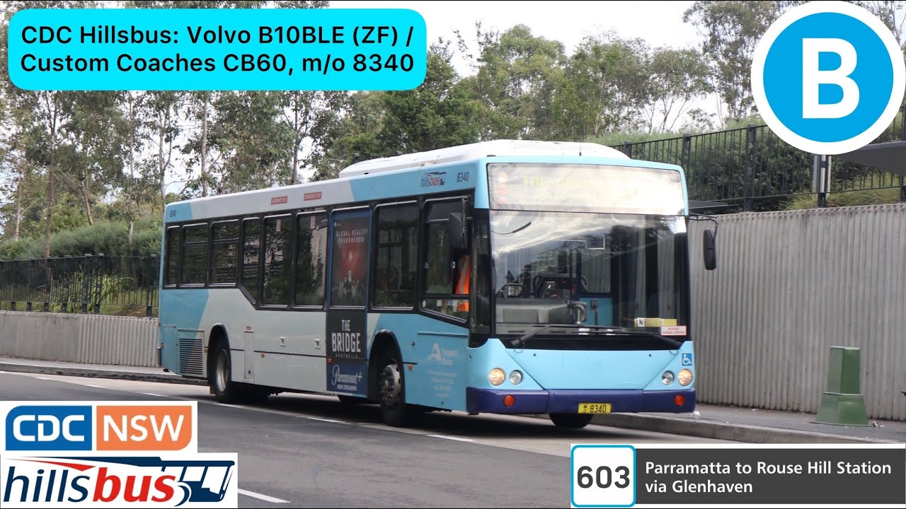 CDC Hillsbus: Volvo B10BLE (ZF) / Custom Coaches CB60, m/o 8340