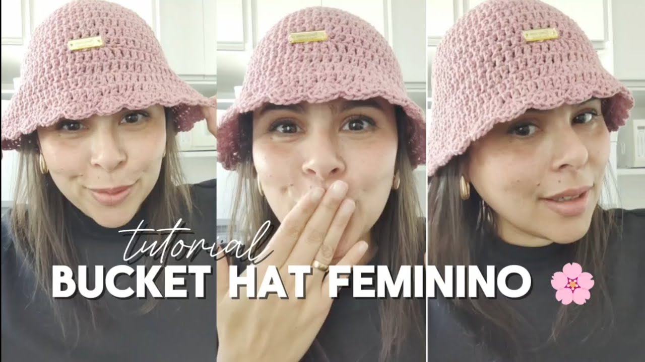 “Bucket Hat de Crochê Feminino  Delicado, Moderno e FÁCIL de Fazer!”