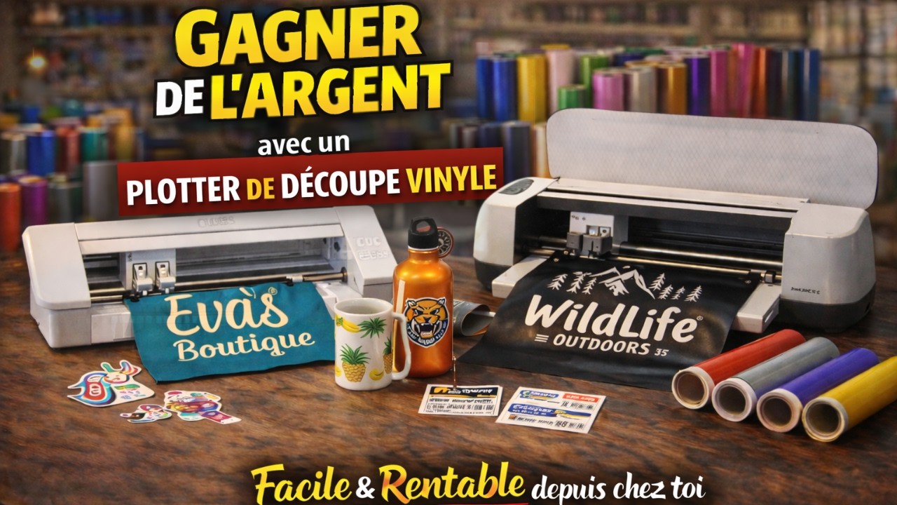 PLOTTERS DE DÉCOUPE VINYLE : CRÉEZ UNE MINI-USINE À DOMICILE !