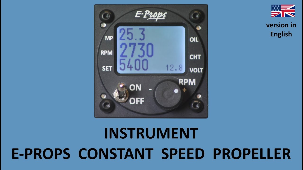 E-PROPS: use of the Regulator - Constant Speed Propeller GLORIEUSE (in English)