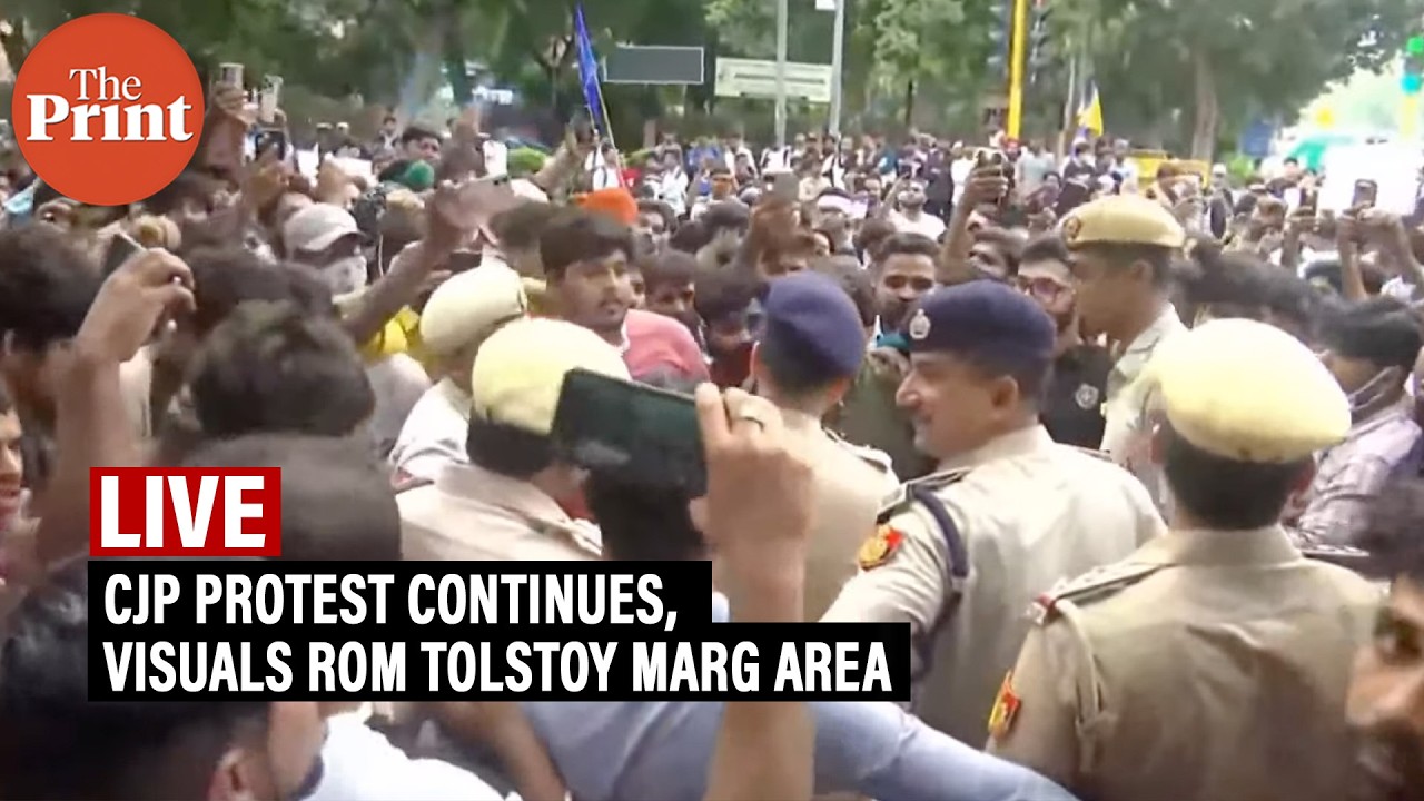 LIVE : CJP protest continues, visuals emerge from Tolstoy Marg area I Abhijeet I Dharmendra Pradhan