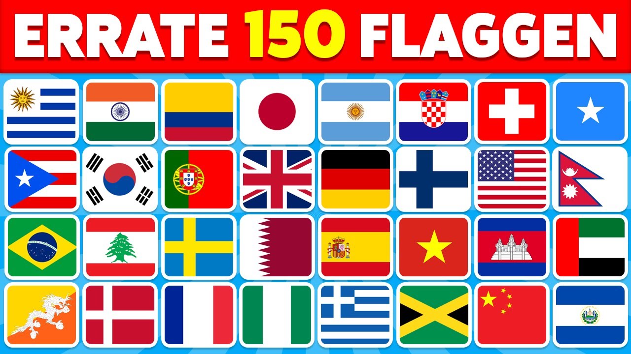 🚩 Errate das Land anhand der Flagge Quiz 🌎 | Weltflaggen-Quiz