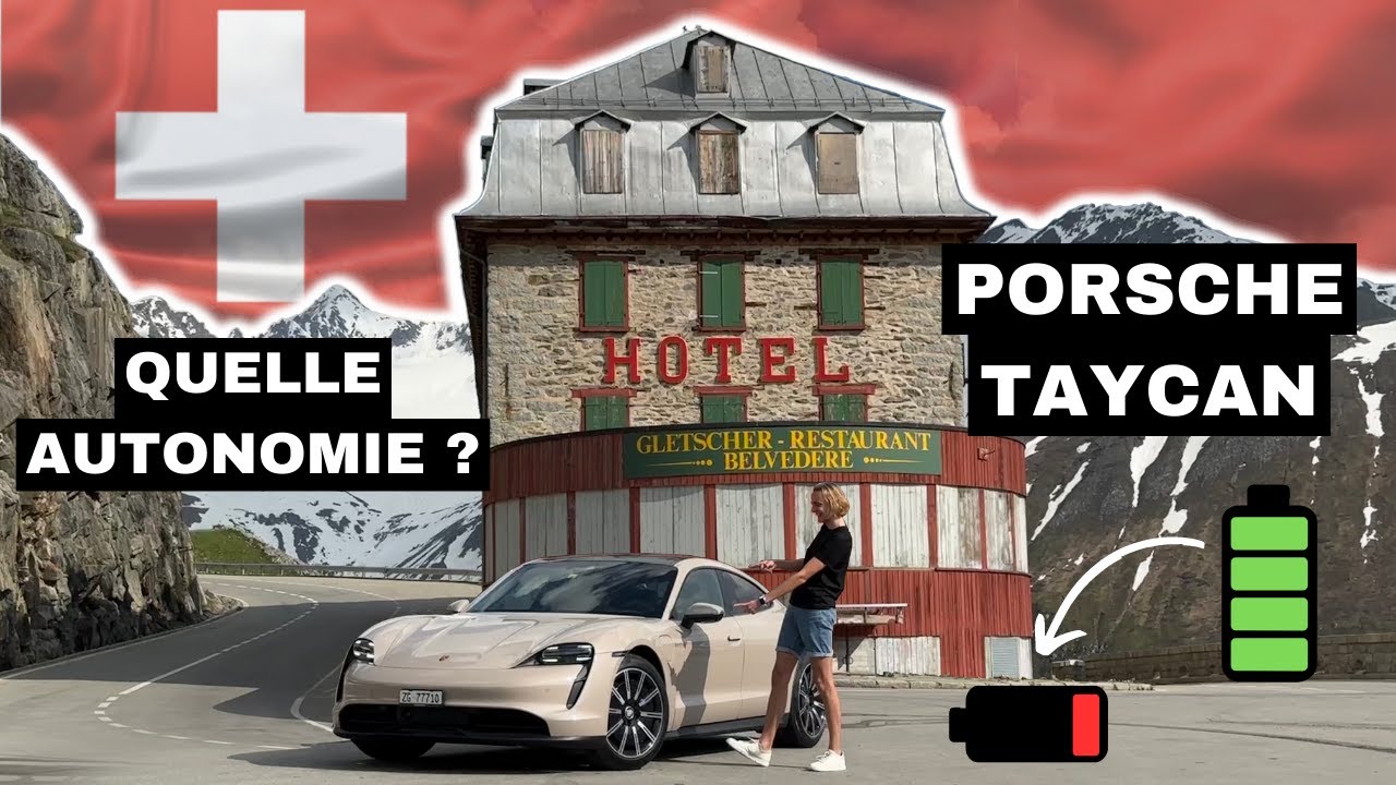 Road Trip en Porsche Taycan dans les Alpes suisses: autonomie réelle et recharge rapide au top!