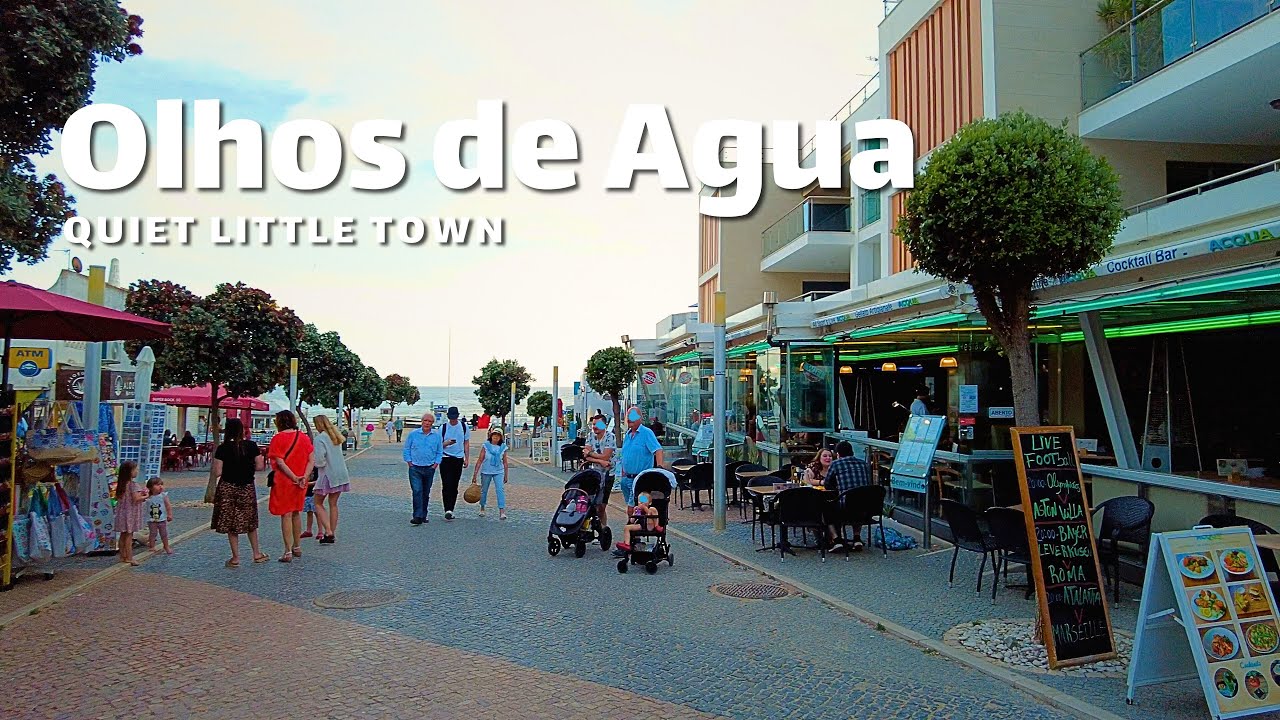 🇵🇹 Olhos de agua - Albufeira portugal: Walk beach and City tour - 4K video