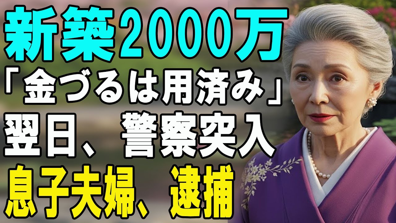 新築2000万を払った直後、息子「金づるは用済みｗ」と追放→母が弁護士と警察を呼んだ結果、嫁の実家ごと人生終了へ…【シニアライフ】【60代以上の方へ】