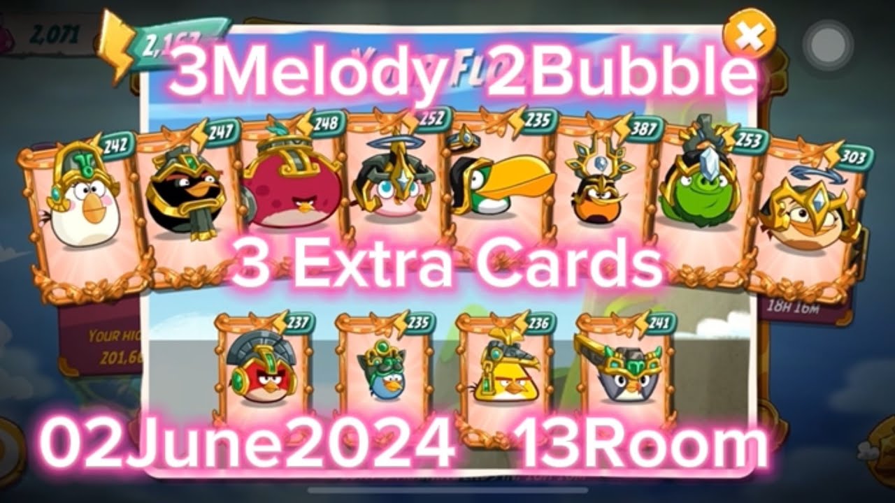 Angry Birds 2 AB2 12-Room 3ExtraCards Mebc Mighty Eagle Bootcamp 02/06/2024 Today