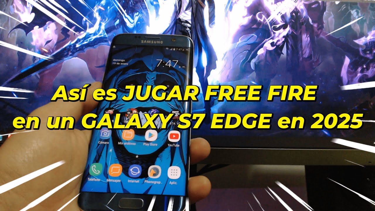 Así es JUGAR FREE FIRE en un GALAXY S7 EDGE en 2025