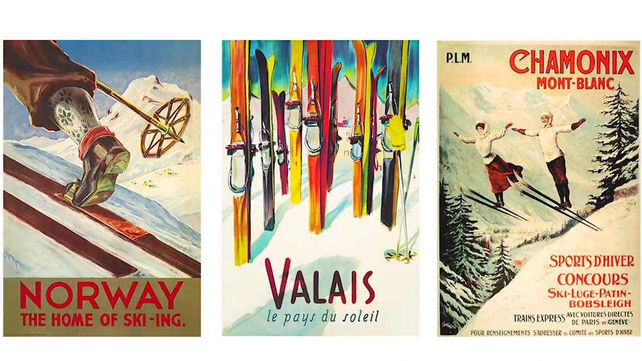 Vintage Ski World Welcome , vintage ski , vintage ski posters