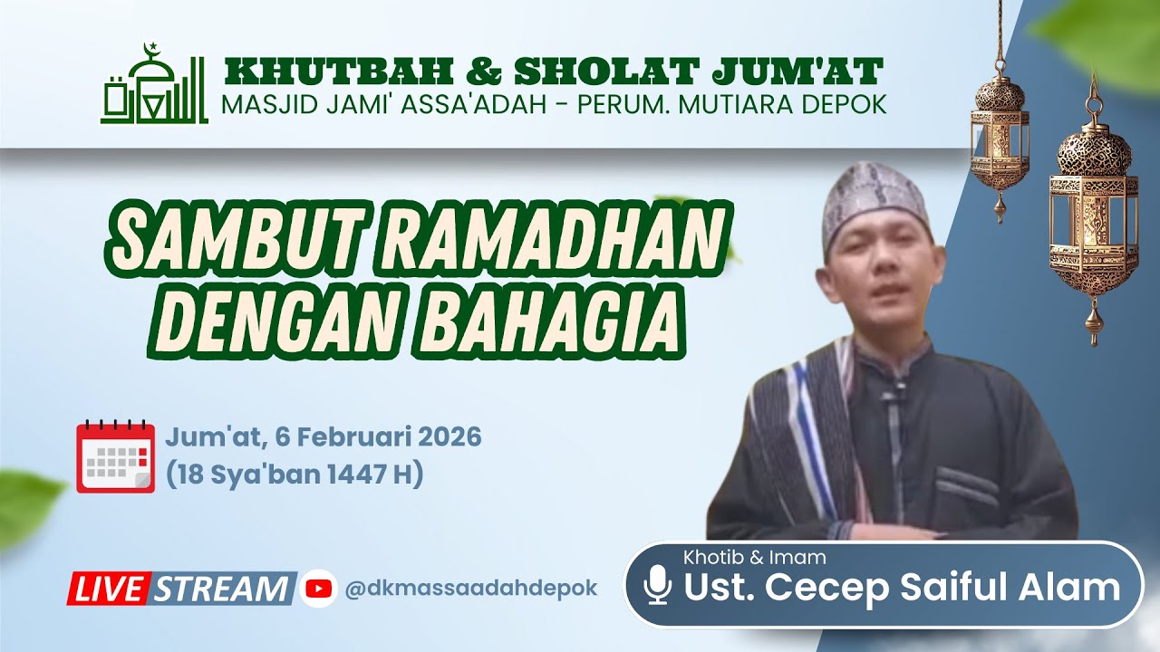 📡🔴 Live Seteraming Masjid Jami' Assaadah Depok