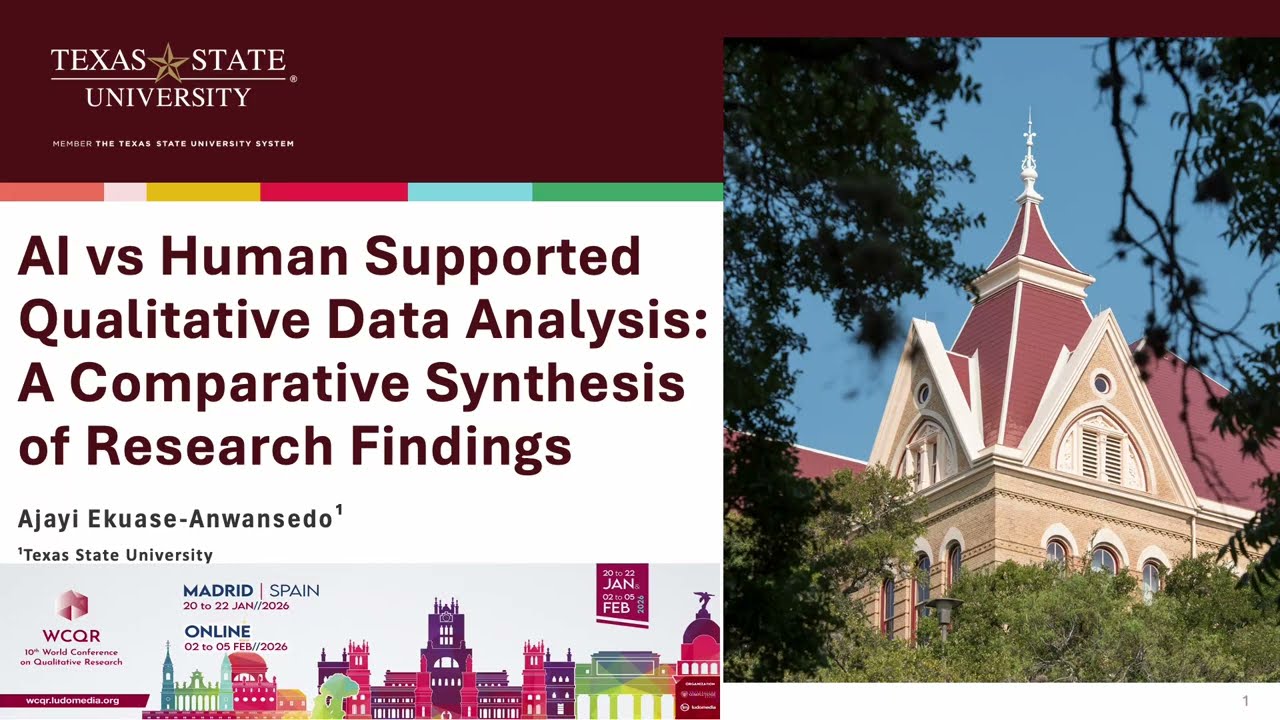 WCQR2026_334472: AI vs Human Supported Qualitative Data Analysis: A Comparative Synthesis of...