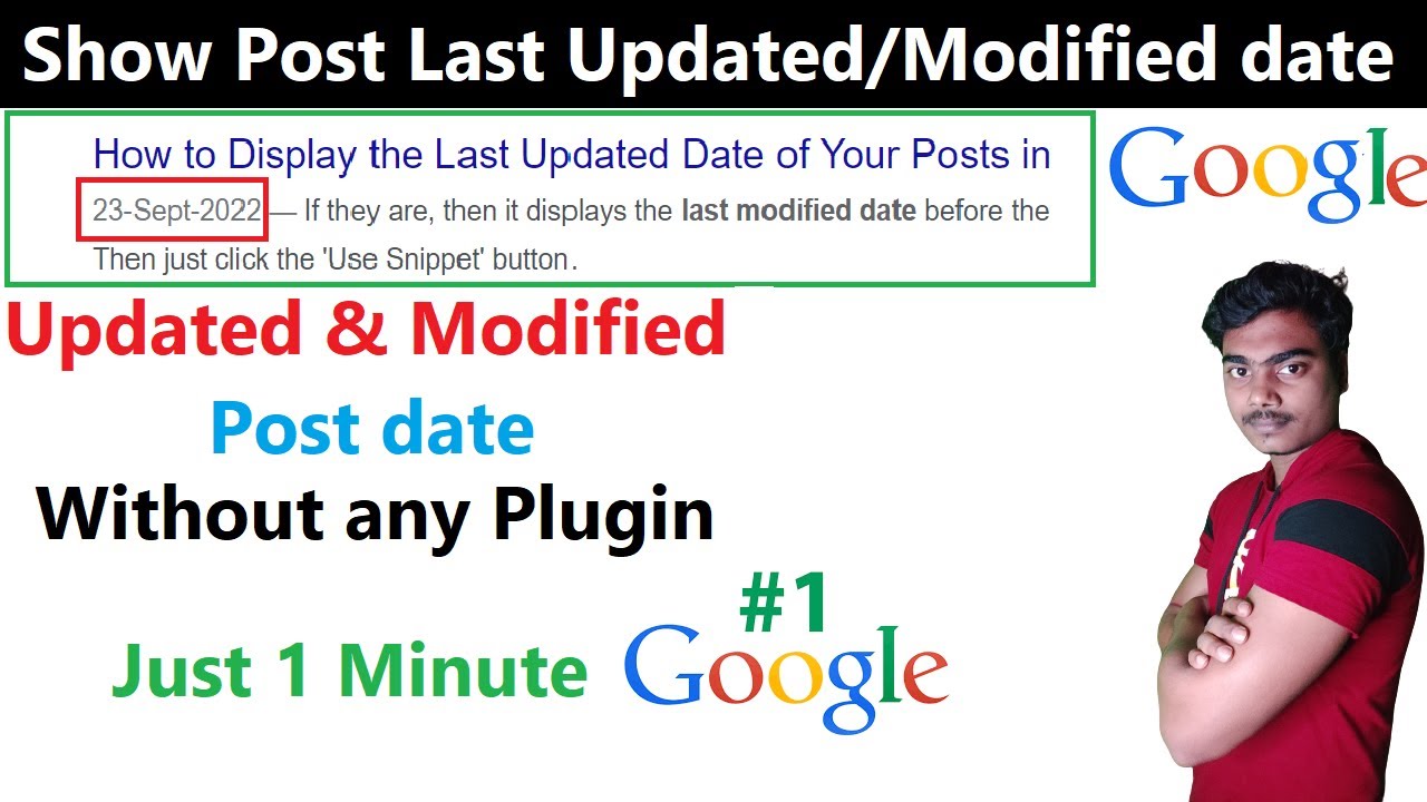 How To Show Post Last Updated/Modified date without any Plugin? | Techno Tricks Suman