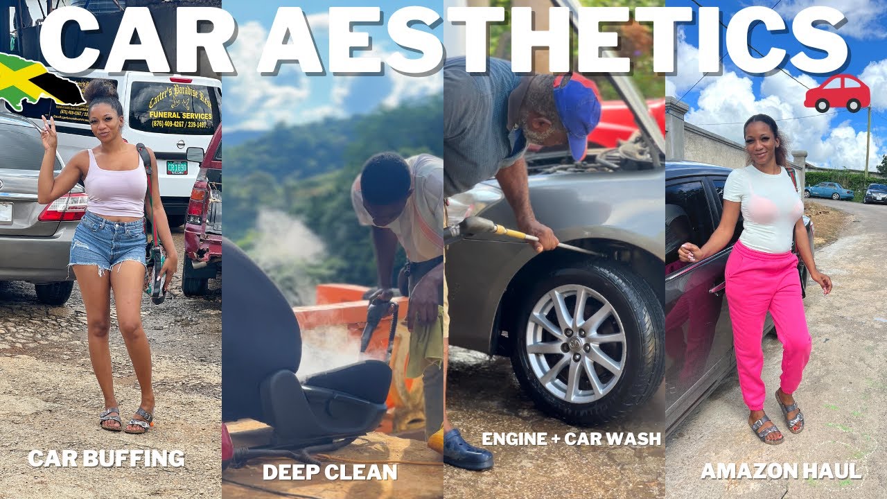 A CAR VLOG IN JAMAICA (Tinting,Detailing, Upholstery,Amazon Haul,Engine Wash + more) | Annesha Adams