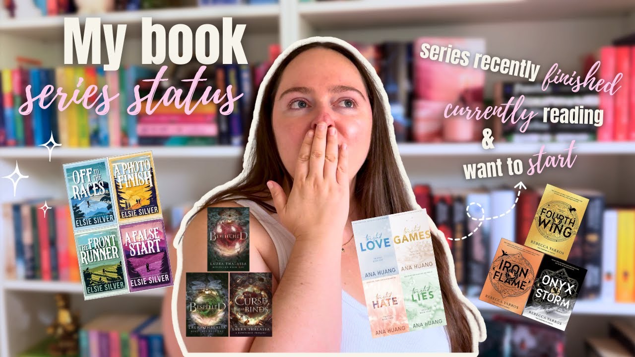 My book series status: recently finished, currently in & want to read 📚👀