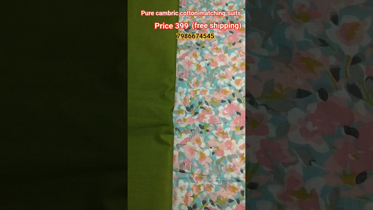 Pure cambric cotton matching suits #onlineshopping