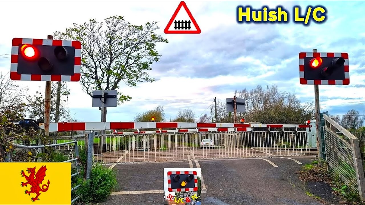 Rare Barriers at Huish Level Crossing, Somerset
