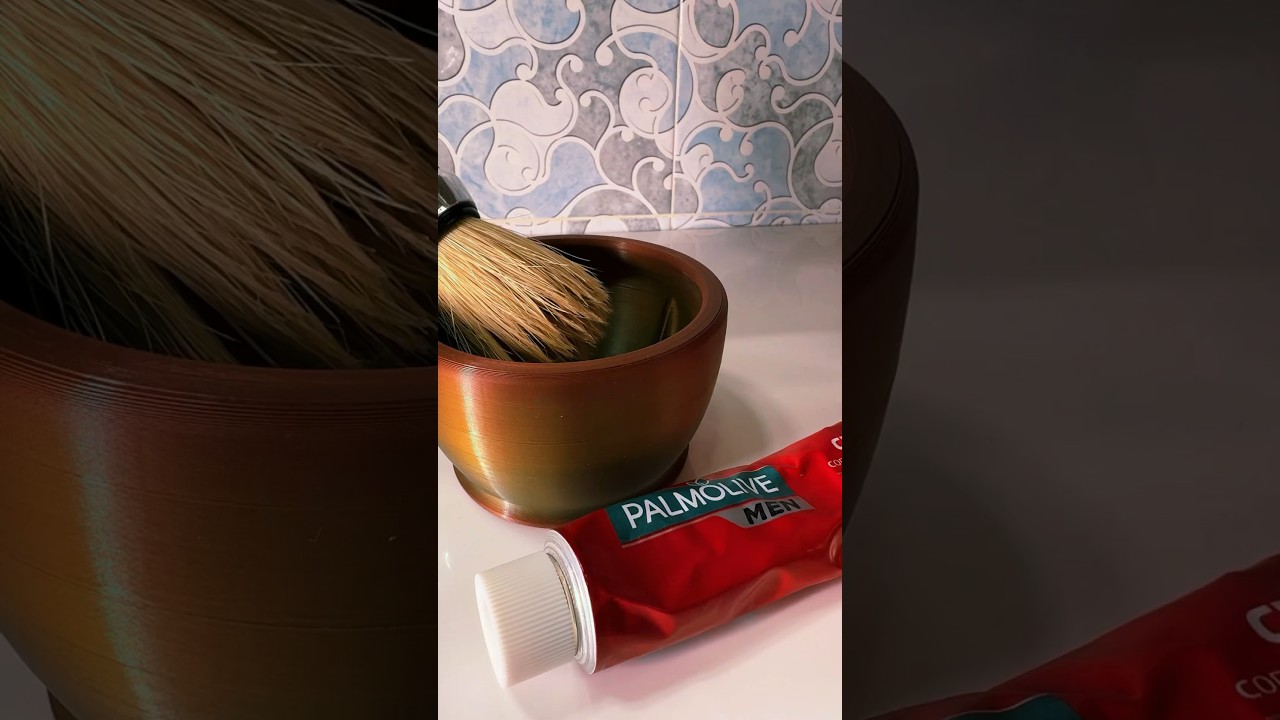 Crema da Barba Palmolive Rossa | Montaggio in Ciotola #rasaturatradizionale
