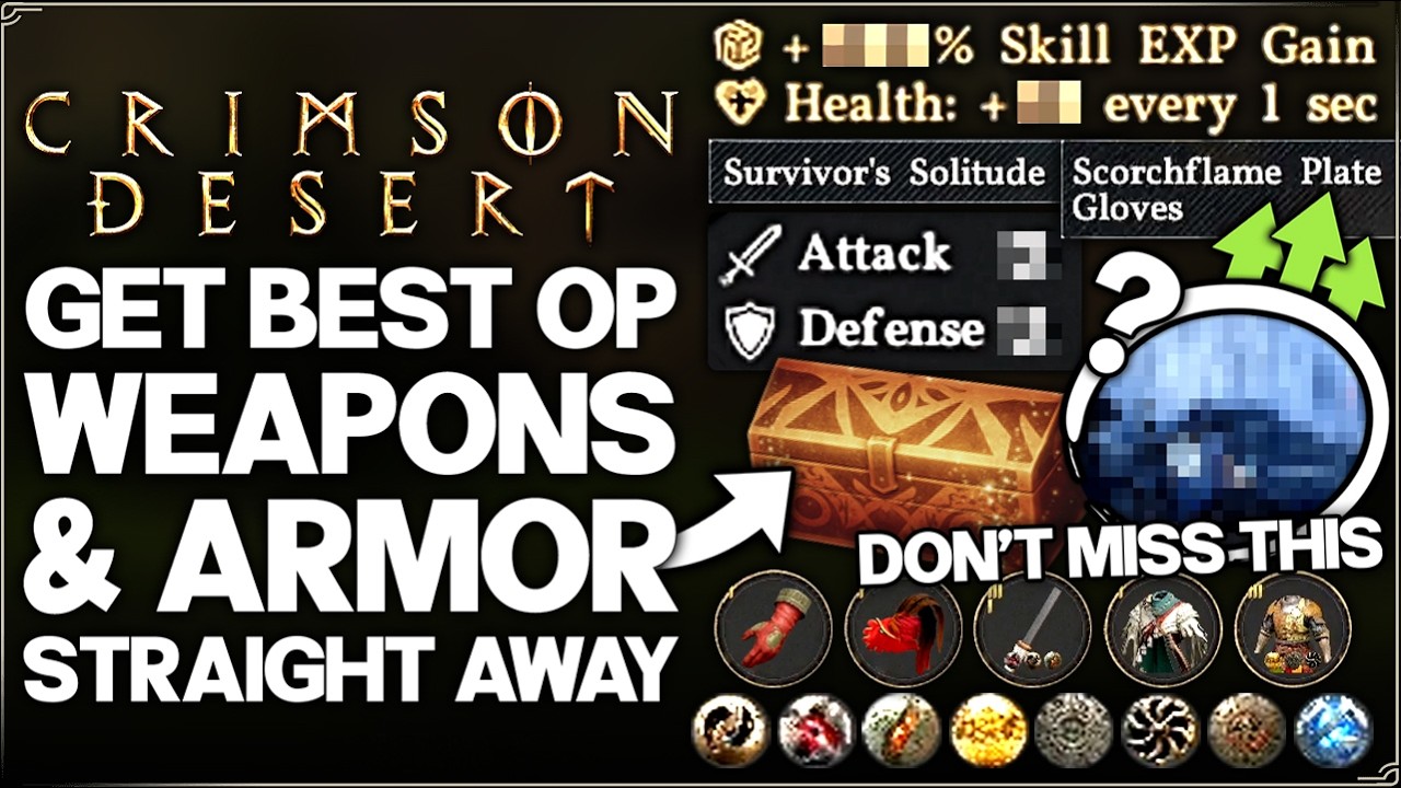 Crimson Desert - Get the Best OP Weapons & Armor Straight Away - Easy Early Secret Abyss Gear Guide!
